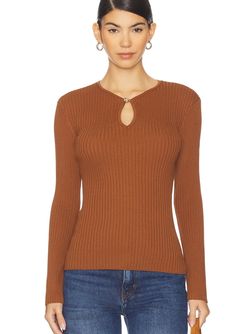 NWT Astr The Label Lynly Sweater in Nutmeg Size Small